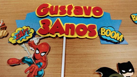 Topo de Bolo Heróis