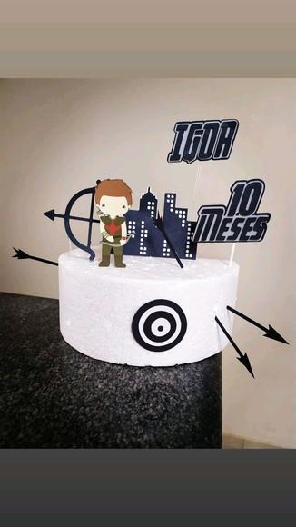 Topo de Bolo Heróis arqueiro