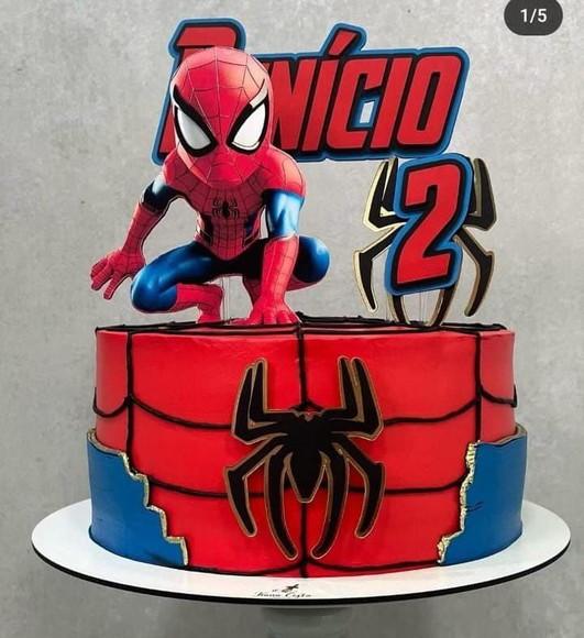 Topo de Bolo Homem Aranha