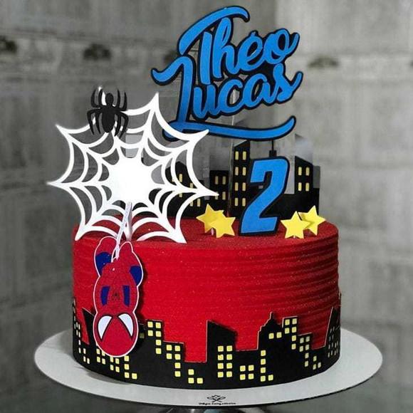 Topo de Bolo Homem Aranha
