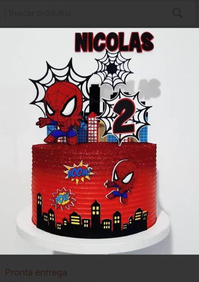 Topo de Bolo Homem Aranha