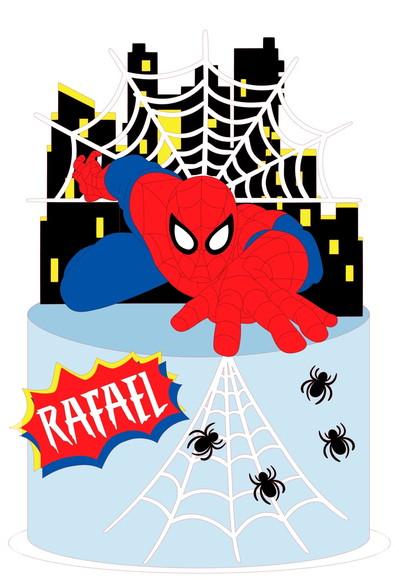 Topo de Bolo Homem Aranha