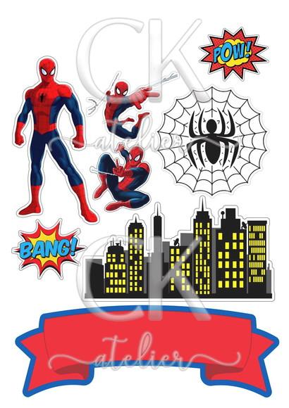 Topo de Bolo Homem Aranha