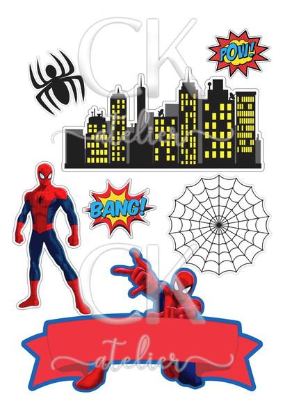 Topo de Bolo Homem Aranha