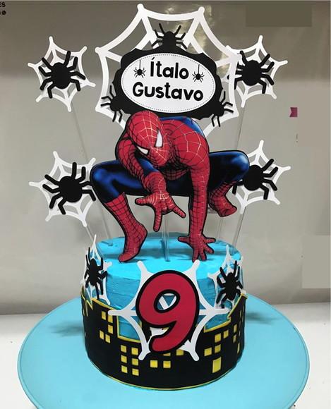 Topo de Bolo Homem Aranha