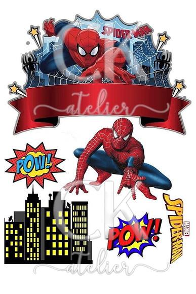 Topo de Bolo Homem Aranha
