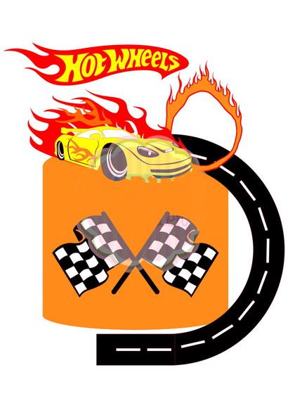 Topo de Bolo Hotwheels