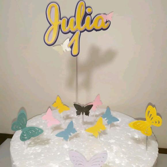Topo de Bolo Jardim borbetas