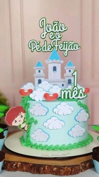 Topo de Bolo João e o Pé de Feijão