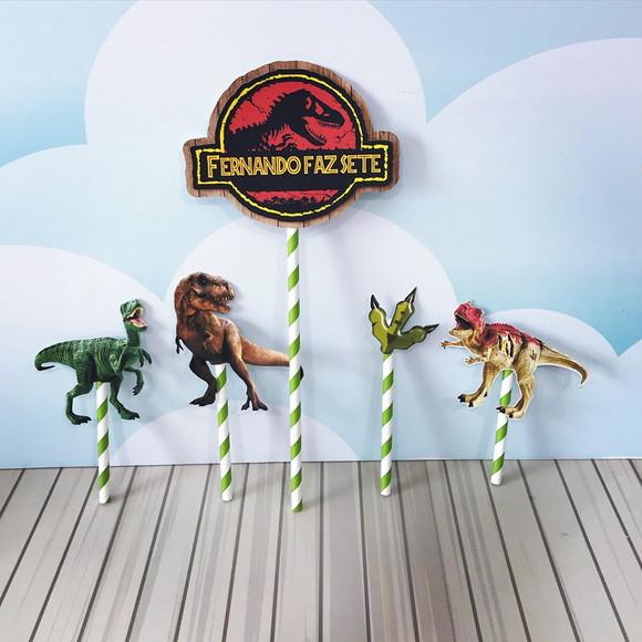 Topo de Bolo Jurassic Park