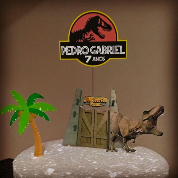 Topo de Bolo Jurassic world (simples)
