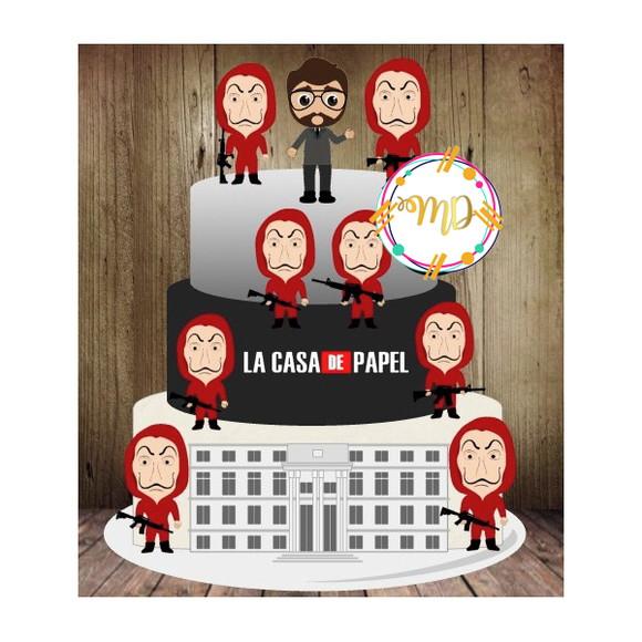 Topo de Bolo La Casa de Papel