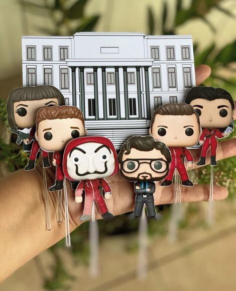 Topo de Bolo La Casa de Papel