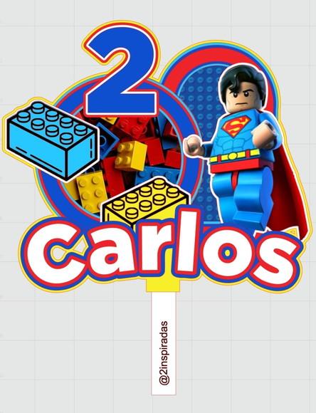 Topo de Bolo Lego