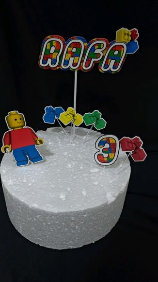 Topo de Bolo Lego