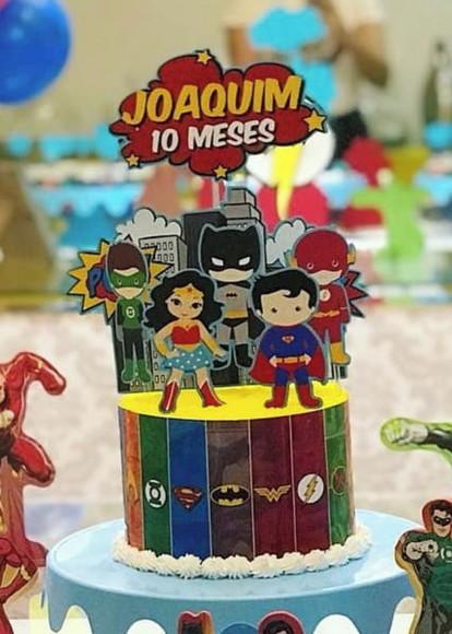 Topo de Bolo LIga da Justiça
