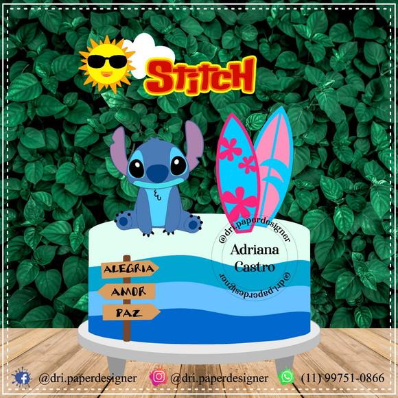 Topo de Bolo Lilo e Stitch