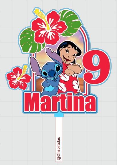 Topo de Bolo Lilo Stitch