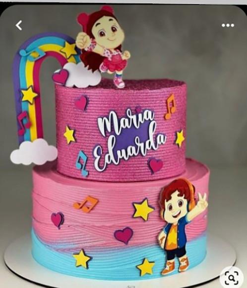Topo de Bolo Maria Clara e Jp