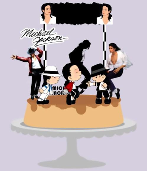 Topo de Bolo Michael Jackson