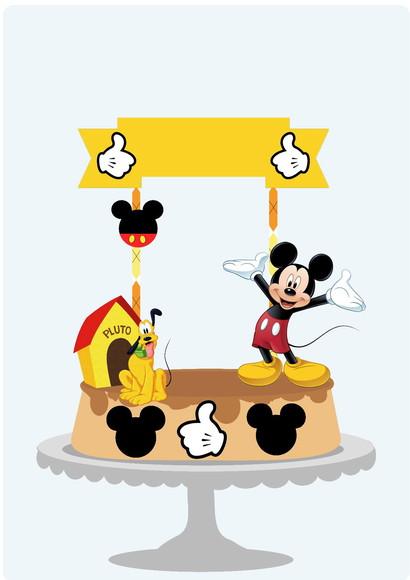 Topo de Bolo Mickey