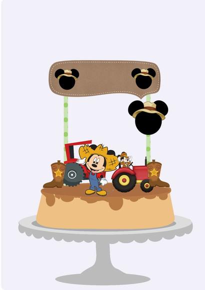 Topo de Bolo Mickey