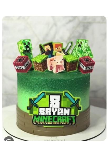 Topo de Bolo Minecraft