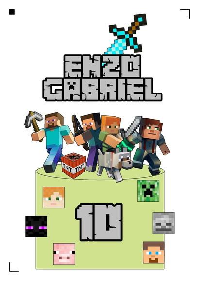 Topo de Bolo Minecraft