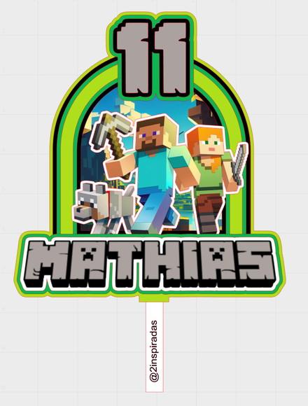 Topo de Bolo Minecraft