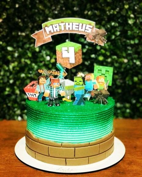 Topo de Bolo Minecraft