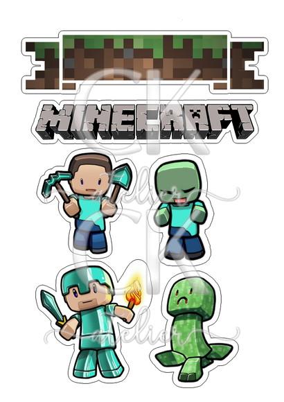 Topo de Bolo Minecraft