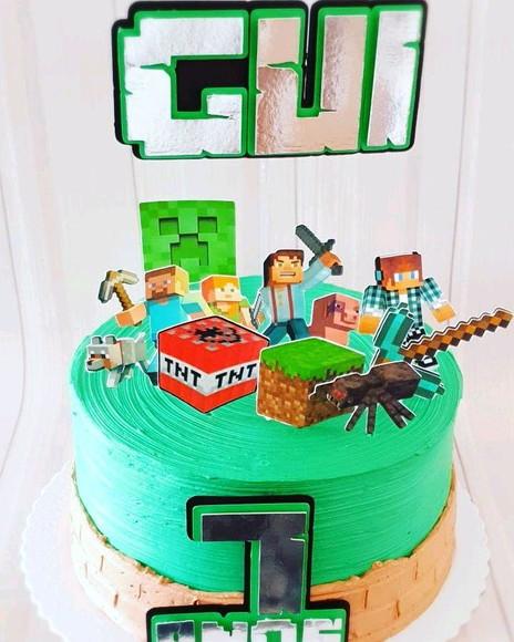 Topo de Bolo Minecraft
