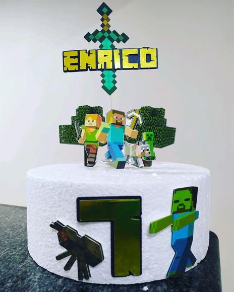 Topo de Bolo Minecraft