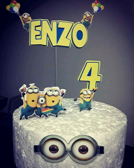 Topo de Bolo Minions