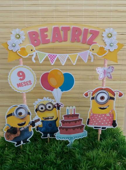 Topo de Bolo Minions