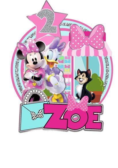 Topo de Bolo Minnie
