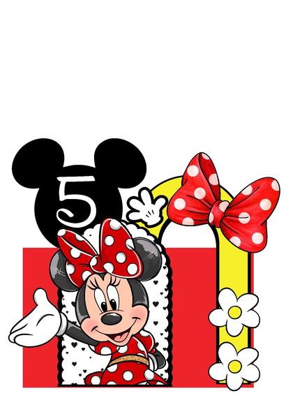 Topo de Bolo Minnie