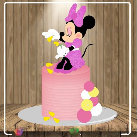 Topo de Bolo Minnie