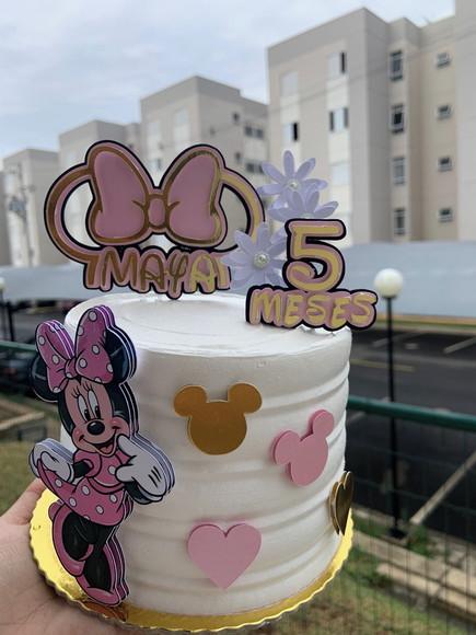 Topo de Bolo Minnie