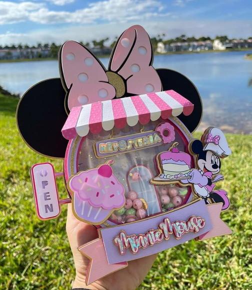 Topo de Bolo Minnie