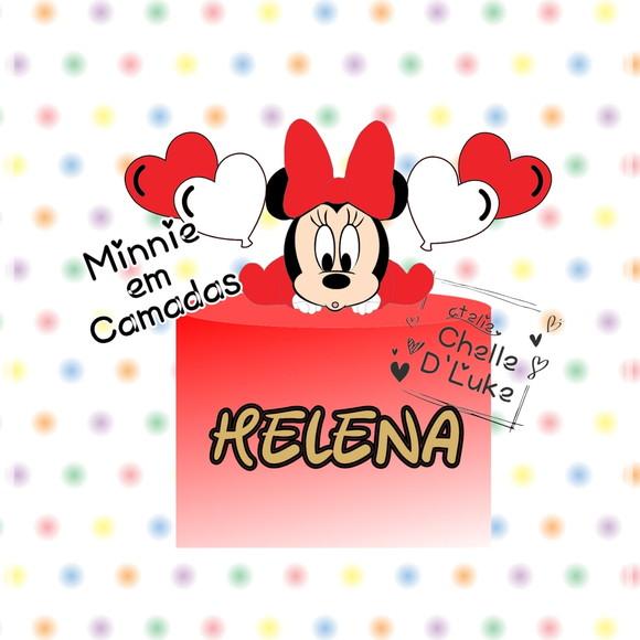 Topo de Bolo Minnie
