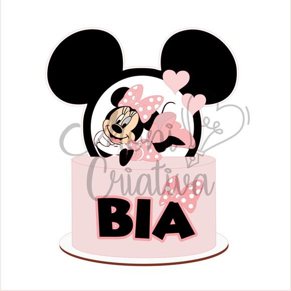 Topo de Bolo Minnie
