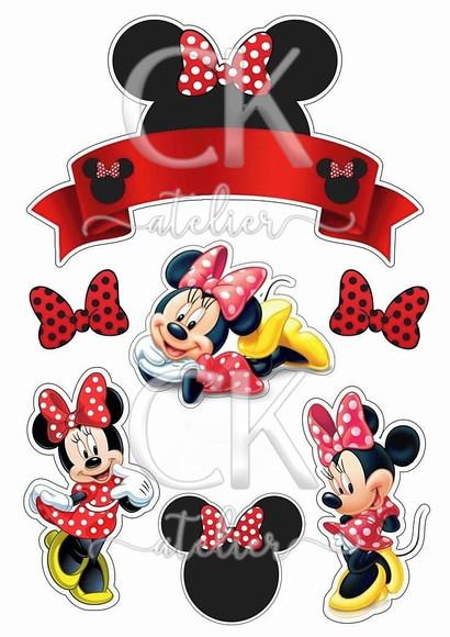 Topo de Bolo Minnie