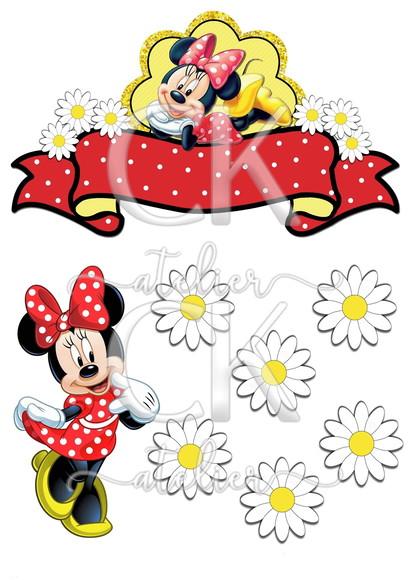 Topo de Bolo Minnie