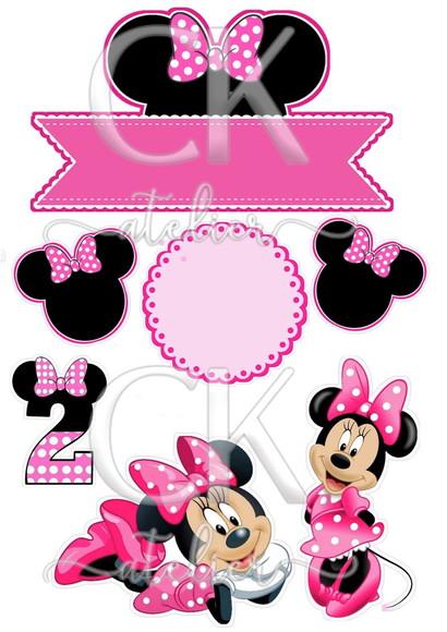 Topo de Bolo Minnie