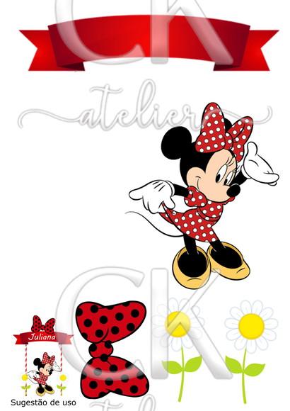 Topo de Bolo Minnie