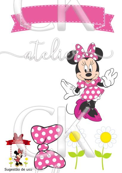 Topo de Bolo Minnie