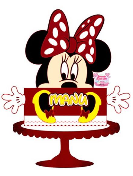 Topo de Bolo Minnie