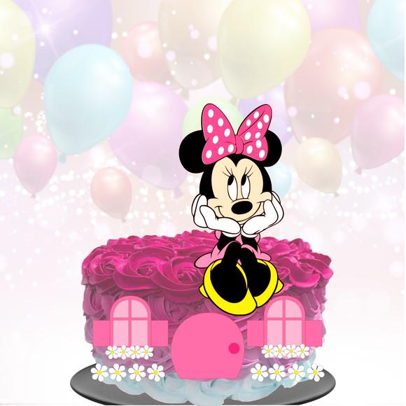 Topo de Bolo Minnie