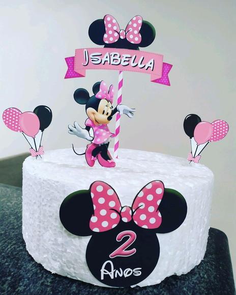 Topo de Bolo Minnie